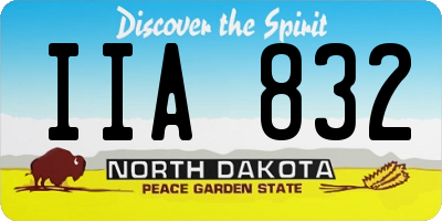 ND license plate IIA832
