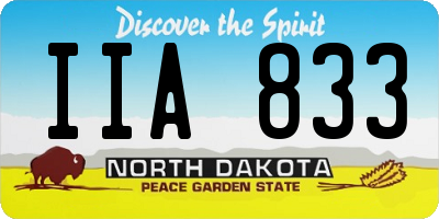ND license plate IIA833