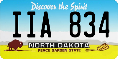 ND license plate IIA834