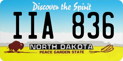 ND license plate IIA836