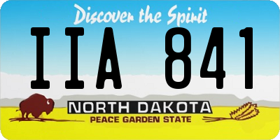 ND license plate IIA841