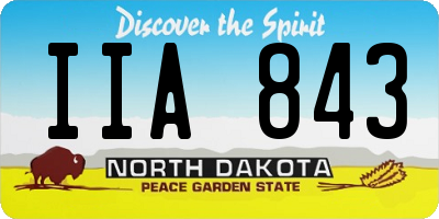 ND license plate IIA843