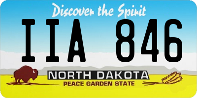 ND license plate IIA846