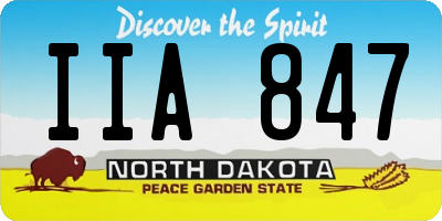 ND license plate IIA847