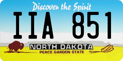 ND license plate IIA851