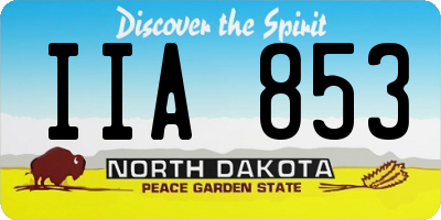 ND license plate IIA853