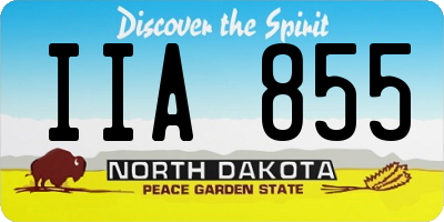 ND license plate IIA855