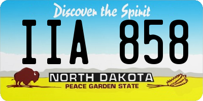 ND license plate IIA858