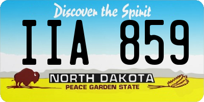 ND license plate IIA859