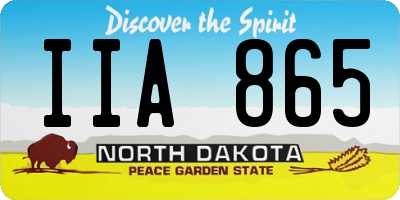 ND license plate IIA865