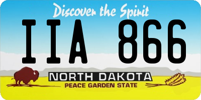 ND license plate IIA866