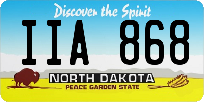 ND license plate IIA868