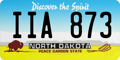 ND license plate IIA873