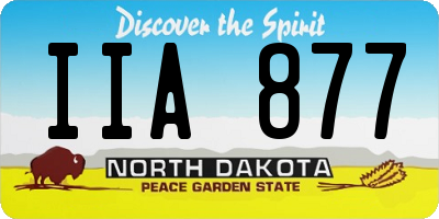 ND license plate IIA877