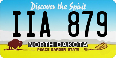 ND license plate IIA879