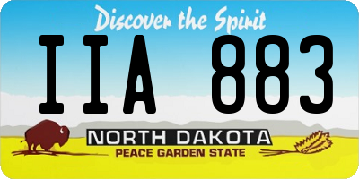 ND license plate IIA883