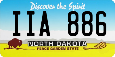 ND license plate IIA886