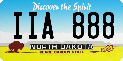 ND license plate IIA888