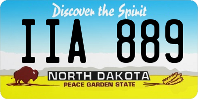 ND license plate IIA889
