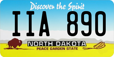ND license plate IIA890