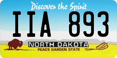 ND license plate IIA893