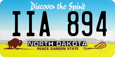 ND license plate IIA894