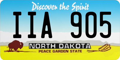 ND license plate IIA905