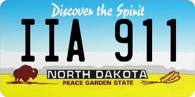 ND license plate IIA911