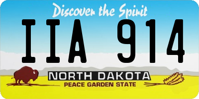 ND license plate IIA914