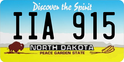 ND license plate IIA915