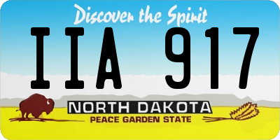 ND license plate IIA917