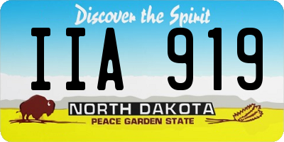 ND license plate IIA919