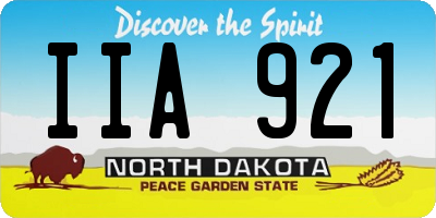 ND license plate IIA921
