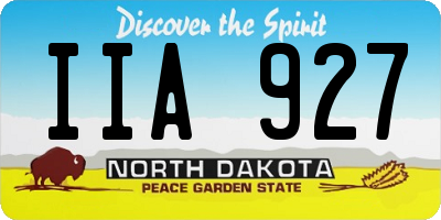 ND license plate IIA927