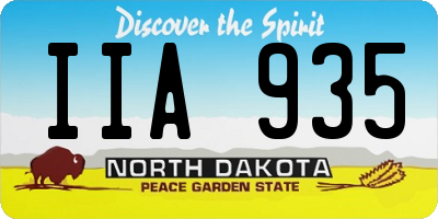 ND license plate IIA935