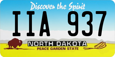 ND license plate IIA937
