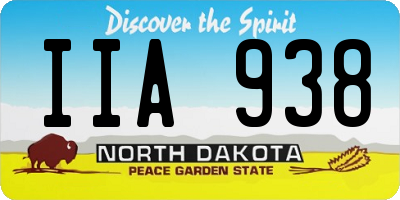 ND license plate IIA938