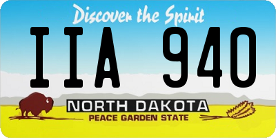ND license plate IIA940