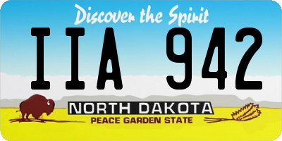 ND license plate IIA942