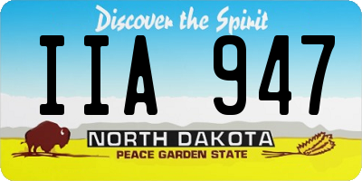 ND license plate IIA947