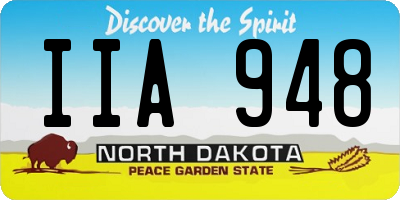 ND license plate IIA948
