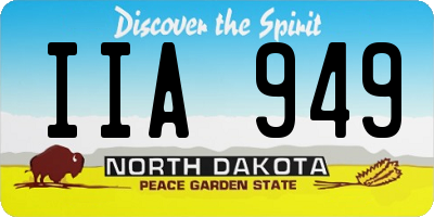ND license plate IIA949