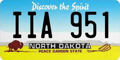 ND license plate IIA951