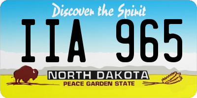 ND license plate IIA965