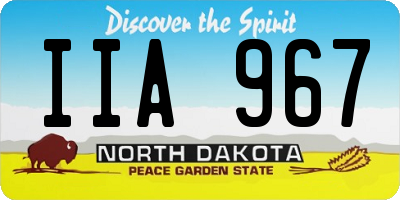 ND license plate IIA967