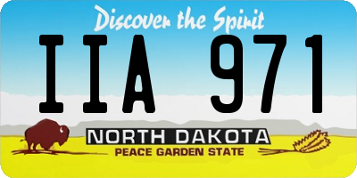 ND license plate IIA971