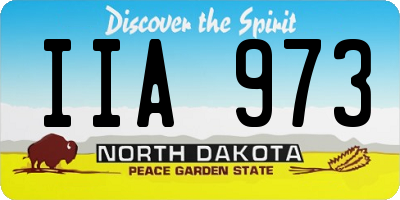 ND license plate IIA973