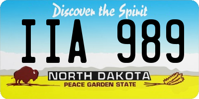 ND license plate IIA989