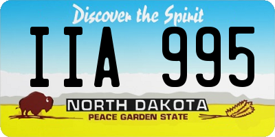 ND license plate IIA995
