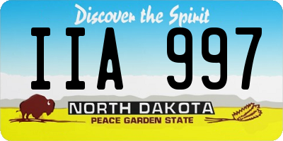 ND license plate IIA997